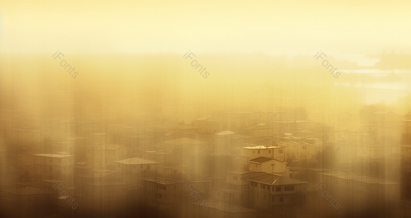 金色阳光下晨雾中的村庄光影摄影,高清,摄影图,摄影图片,图片大全,摄影图免费下载